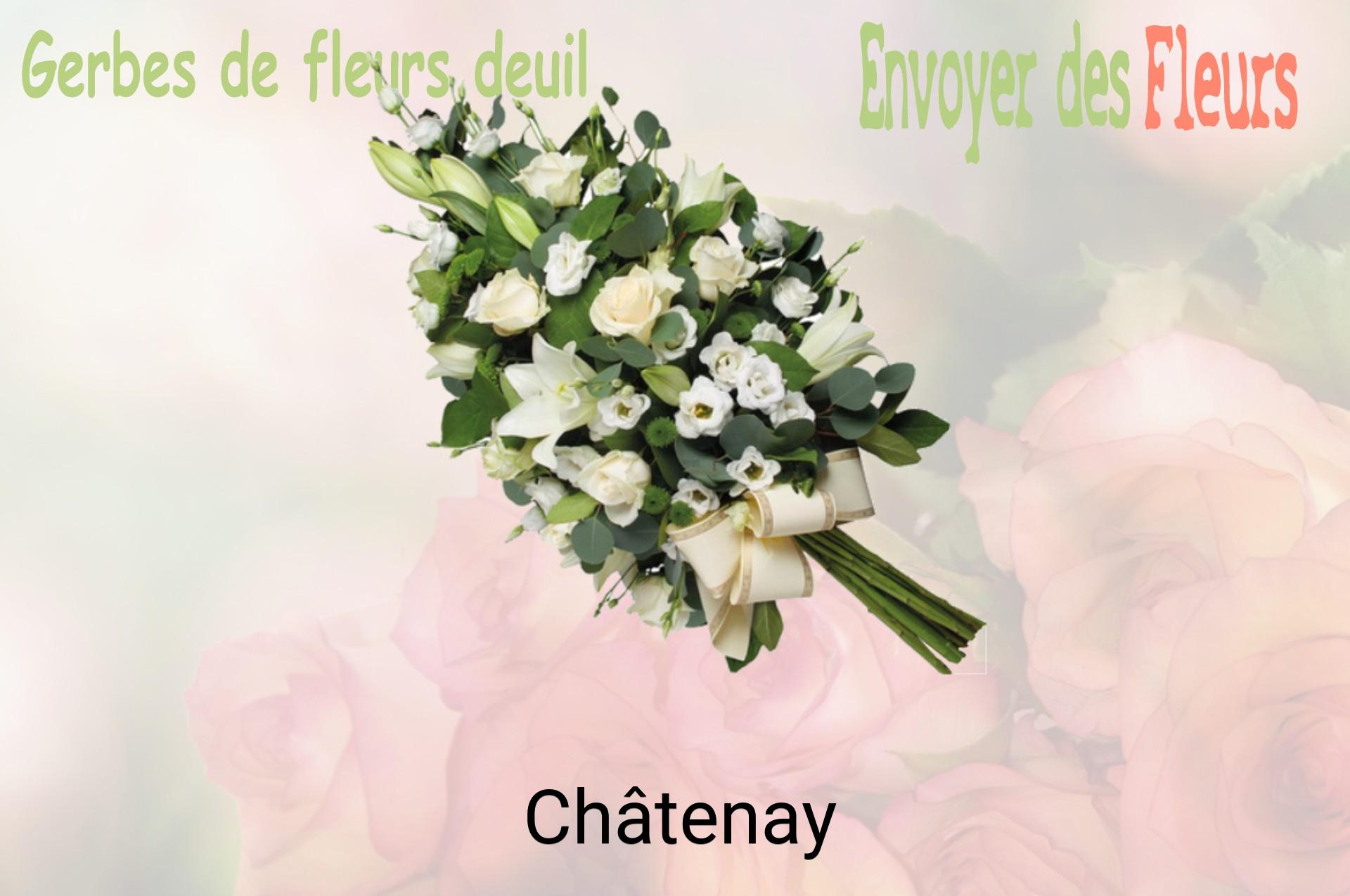 Gerbe de fleurs de deuil livrée à Châtenay